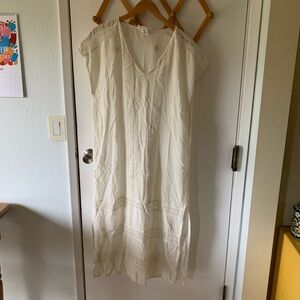 Size S Cream V-Neck Maxi Dress or Swimsuit Coverup